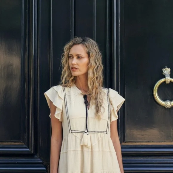 Trim Detailed Midi Dress - Picture 5 of 5